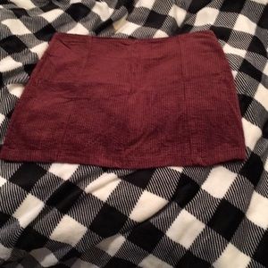 Burgundy Corduroy Skirt